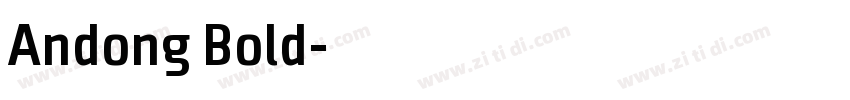 Andong Bold字体转换